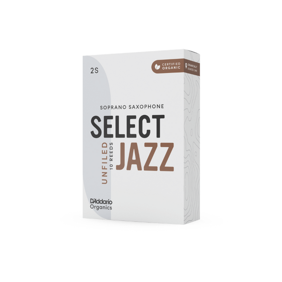 D'Addario Organic Select Jazz Unfiled Soprano Saxophone Reeds