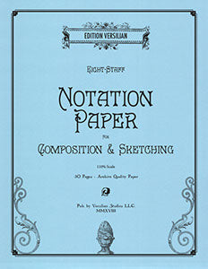 Notation Paper Notebook for Compositions and Sketches